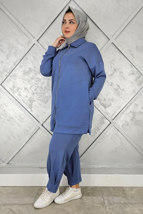 KADIN TAŞ DETAYLI TESETTÜR TAKIM - Image 1