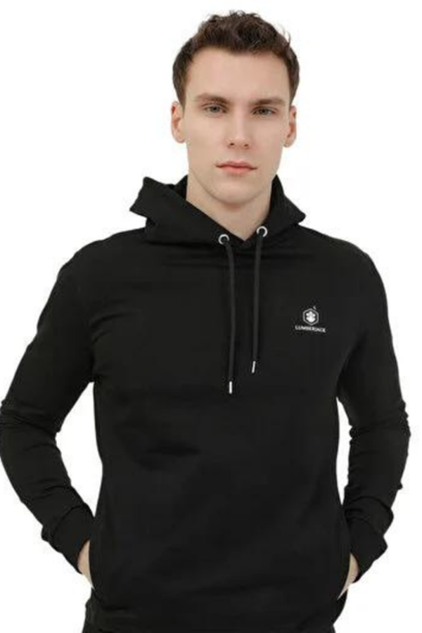 Lumberjack 3w M-sn73 Basıc Hoodıe Erkek Siyah Sweatshirt 101398423 - Image 1