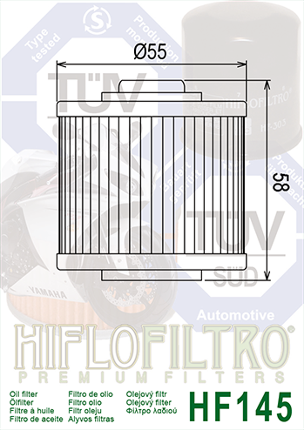 Hf145 Hıflo 1997-2005 Yamaha Xvs 650 Drag Star Yağ Filtresi N11.1337 - Image 1