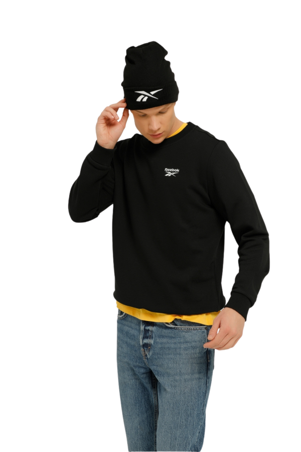 Reebok Rı Ft Left Chest Cr Erkek Siyah Sweatshirt - Image 1