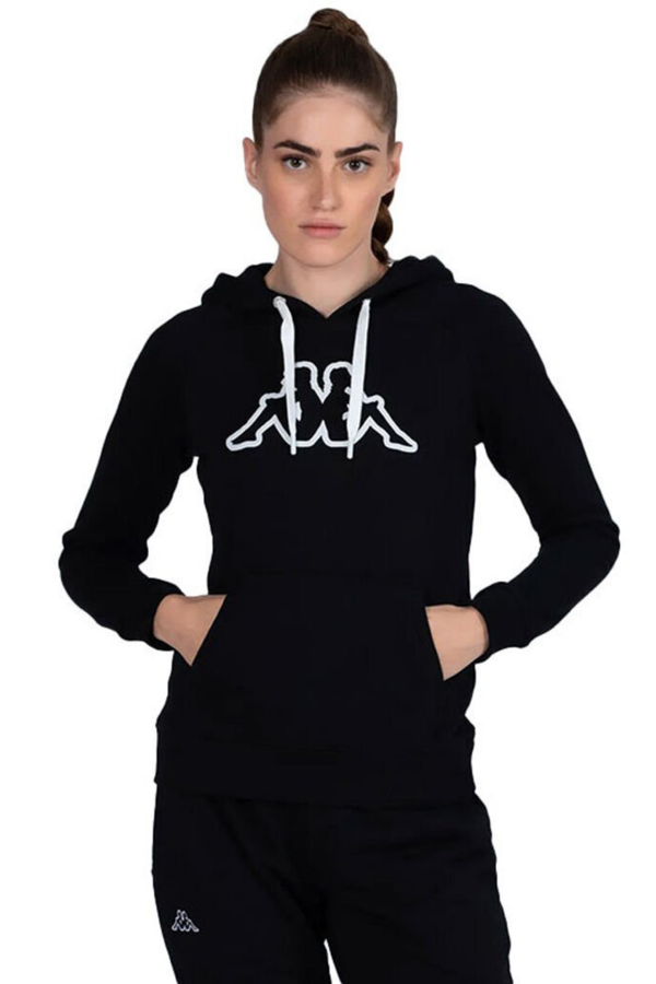Kappa Logo Belle Slim TK Siyah Kadın Sweatshirt 341H3MW-005 - Image 1