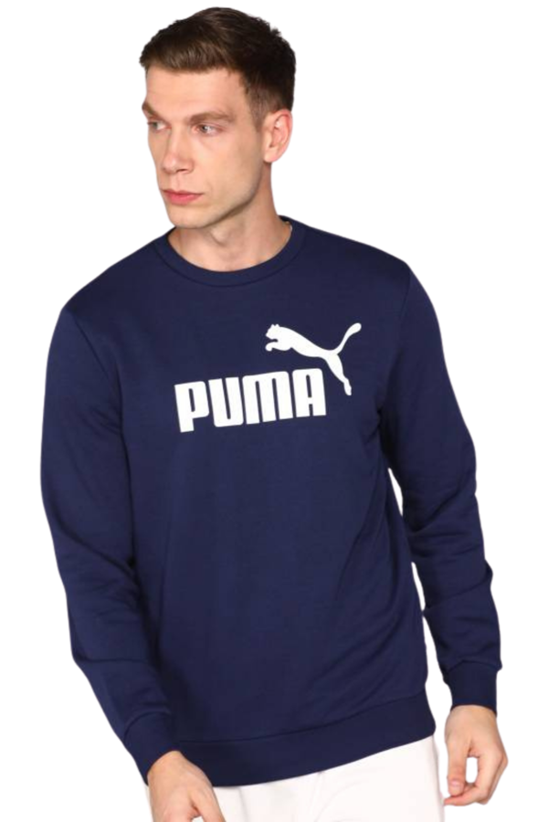 Puma Ess Big Logo Erkek Lacivert Sweatshirt 58668006 - Image 1