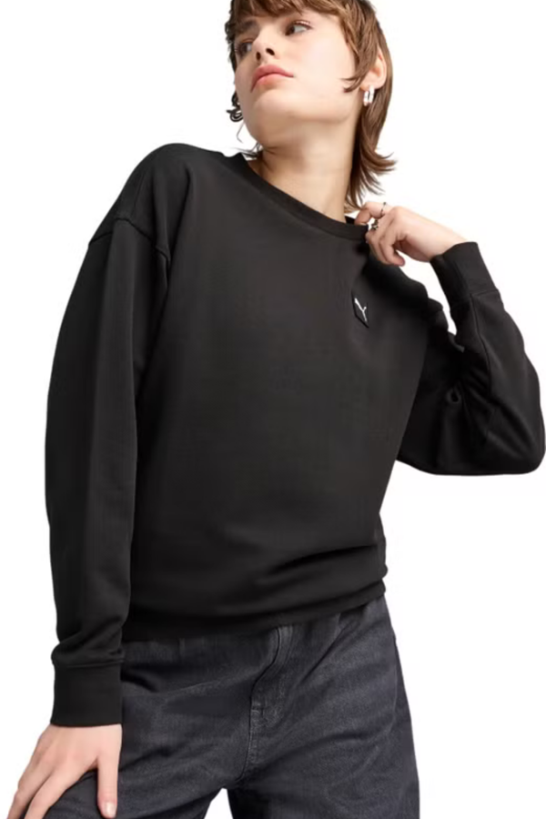 Puma Ess Elevated Comfort Crew Siyah Kadın Sweatshirt 68501701 - Image 1