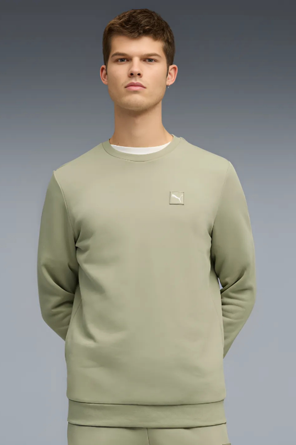 Puma Ess Elevated Crew Erkek Yeşil  Sweatshirt 68472782 - Image 1