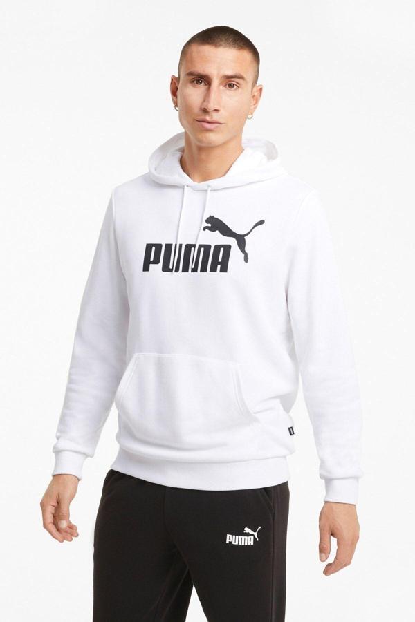 Puma Erkek Beyaz Kapşonlu Big Logo Hoodie  Sweatshirt 58668802 - Image 1