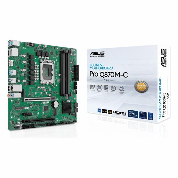 Asus Pro Q870M-C-CSM DDR5 (6400MHz)OC M.2 HDMI/DP/USB-C PCIe 4.0 1851P mATX Anakart - Image 1