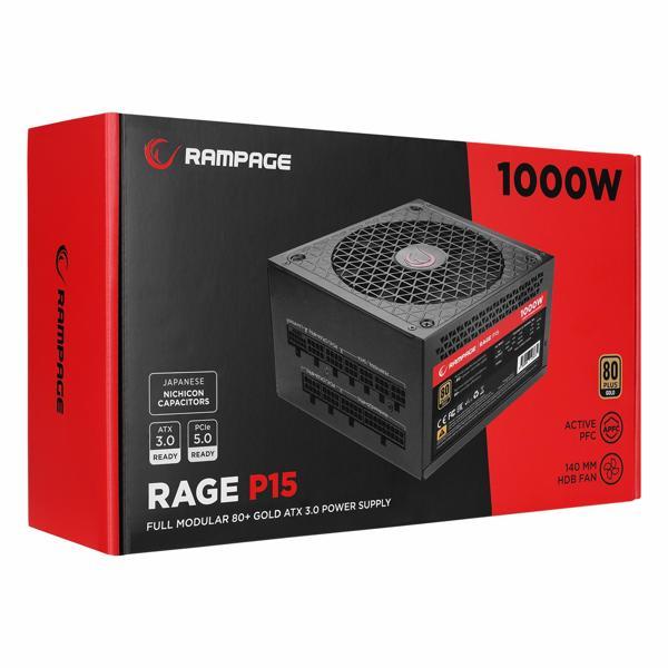 Rampage Rage P15 1000W 80+ Altın Modüler Güç Kaynağı - Image 1