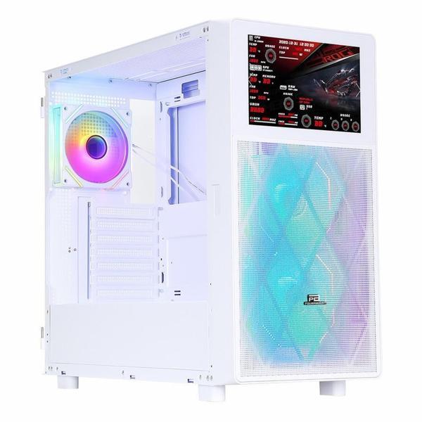 PowerBoost PB-P4367BW USB 3.2 ARGB ATX Mid Tower Beyaz Kasa - Image 1