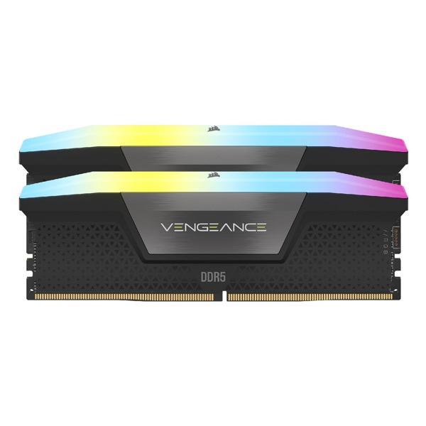 Corsair Vengeance RGB CMH32GX5M2B5600Z36K 32GB (2x16GB) DDR5 5600MHz CL36 Masaüstü Bellek - Image 1