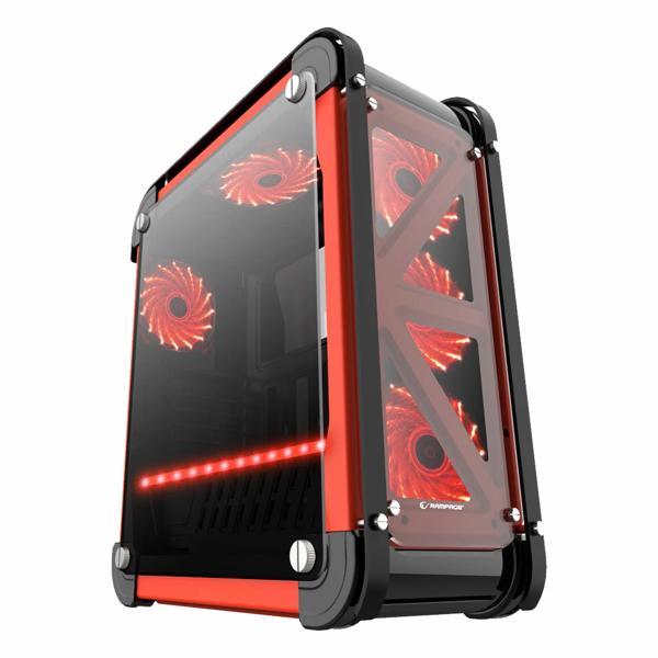 Rampage Castle USB 3.2 RGB ATX Mid Tower Siyah Kasa - Image 1