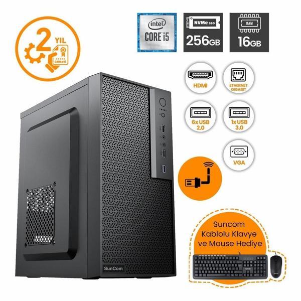 SunCom Force SC3-169 i5-3470 16GB 256SSD FreeDOS Masaüstü Bilgisayar - Image 1