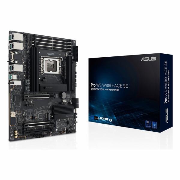 Asus Pro WS W880-ACE SE DDR5 (9066MHz)OC M.2 VGA/HDMI/USB-C PCIe 5.0 1851P ATX Anakart - Image 1