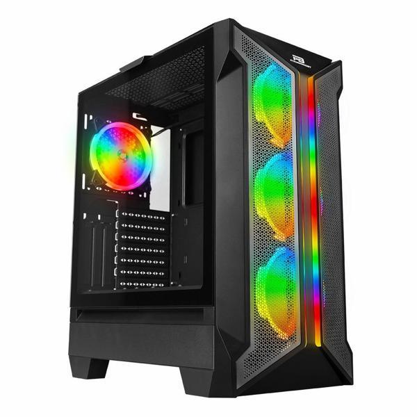 PowerBoost VK-Z002B USB 3.2 ARGB eATX Mid Tower Siyah Kasa - Image 1