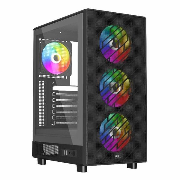 PowerBoost PB-A600B 600W 80+ USB 3.2 LED ATX Mid Tower Siyah Kasa - Image 1