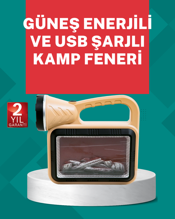Alev Efektli Güneş Enerjili Lamba – Su Geçirmez - Image 1