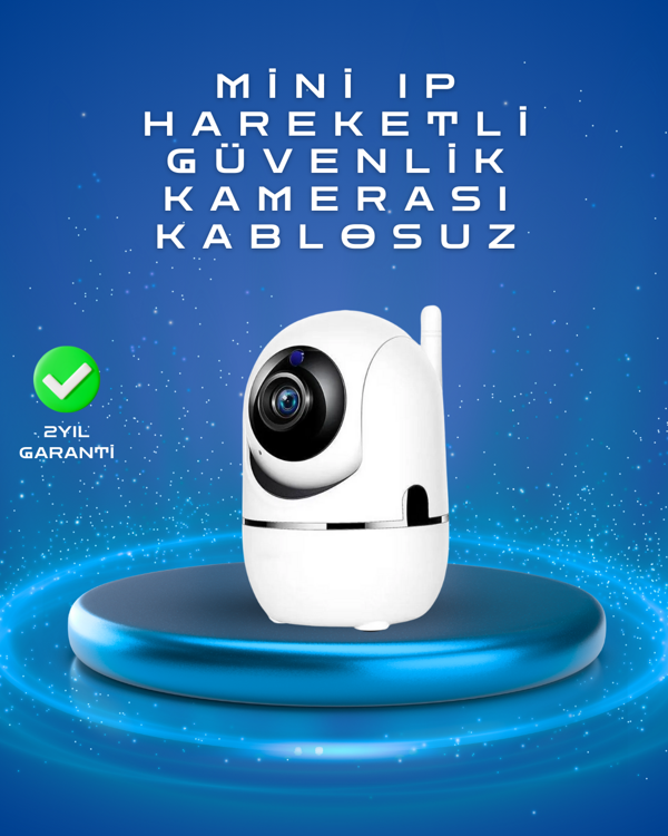 Full HD 1080P Kablosuz Pan & Tilt Güvenlik Kamerası – Hareket Takipli ve İki Yönlü Sesli - Image 1