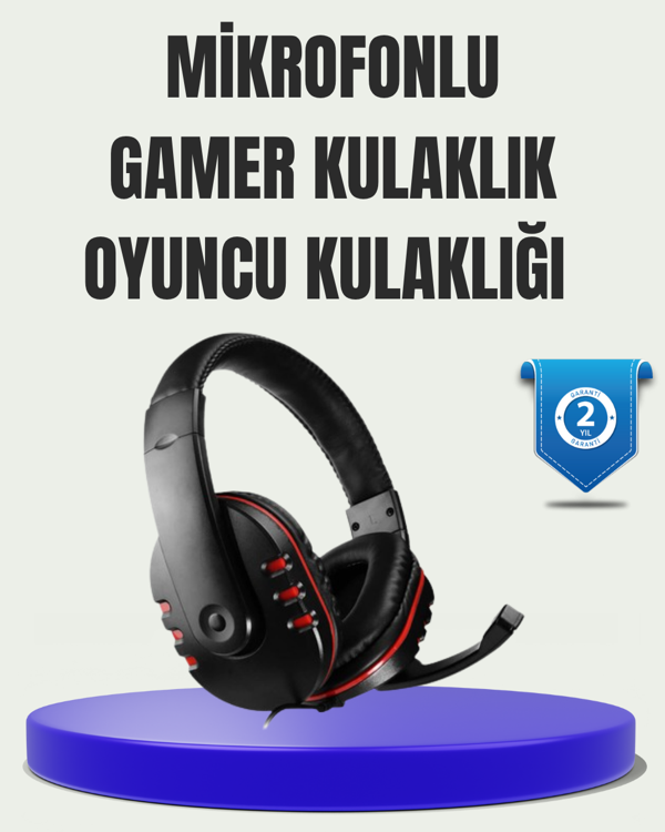 Stereo Gaming Kulaklık – Yüksek Ses Kalitesi, Ergonomik Yapı - Image 1
