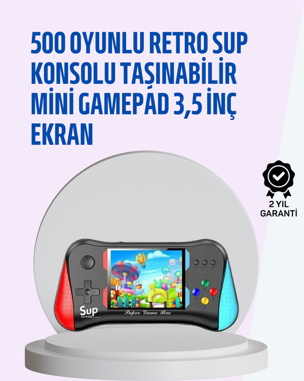 Taşınabilir Oyun Konsolu – 3,5" Ekranlı ve 500 Oyunlu - Image 1