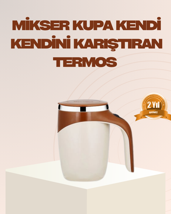 USB Şarjlı Manyetik Karıştırıcı Kupa – Otomatik Kahve Karıştırma Bardağı - Image 1