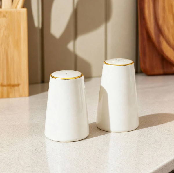 Fecra Ivory Tuzluk ve Biberlik Altın Yaldızlı - Image 1