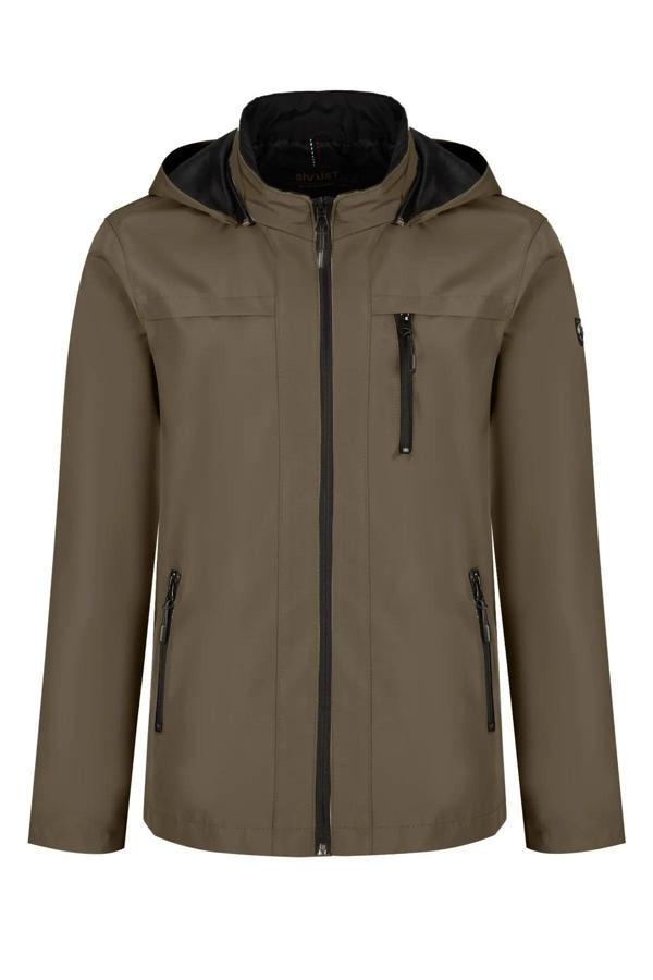 Sivaist Erkek Yeşil %100 Su Geçirmez İç Cepli Çıkartılabilir Kapüşonlu Yazlık Mont - Image 1