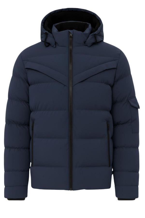 Sivaist Erkek Lacivert Erkek Outdoor Su Geçirmez Kapüşonlu Kışlık Kaban – Rüzgar Ve Yağmura Dayanıklı Mont& - Image 1