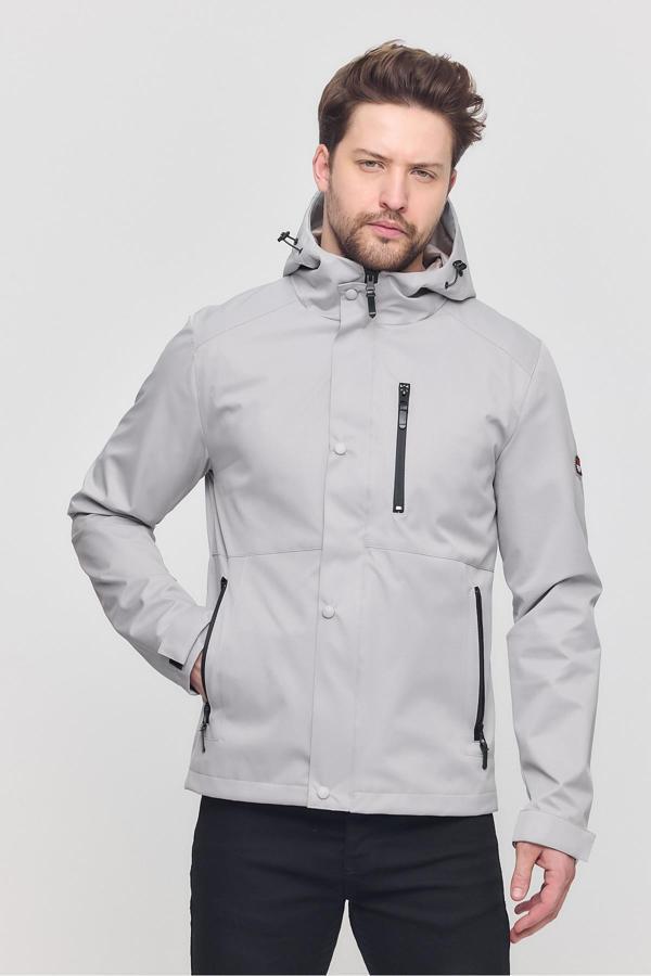 Sivaist Bej Erkek Sabit Kapüşonlu Mont&Kaban - Image 1