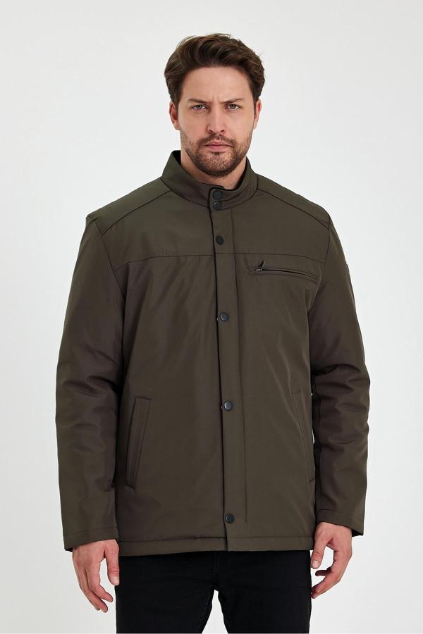 Sivaist Yeşil İçi Kalın Kürklü Klasik Rüzgar Ve Su Geçirmez Mont&Kaban - Image 1