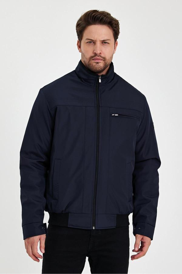 Sivaist Lacivert İçi Kalın Kürklü Hakim Yakalı Rüzgar Ve Su Geçirmez Mont&Kaban - Image 1