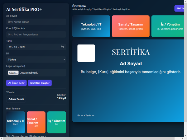 AI Sertifika PRO+ - Image 1