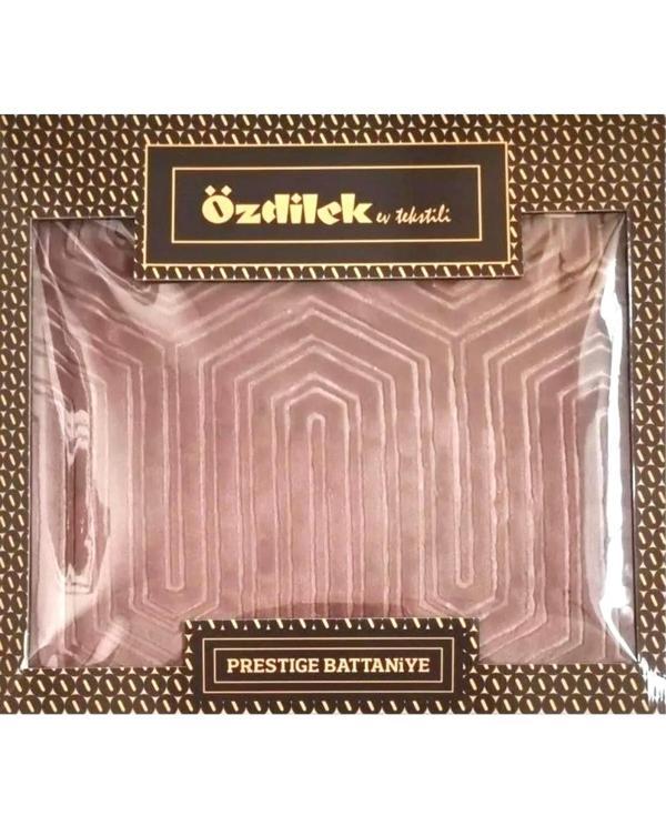 Özdilek Prestige Kalın Embos Çift Kişilik Battaniye (220x240)-Cameo Brown - Image 1