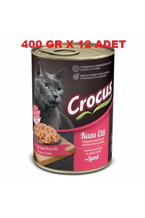 Crocus Yet. Kedi Kuzu Etli Yaş Mama 400G X 12 - Image 1