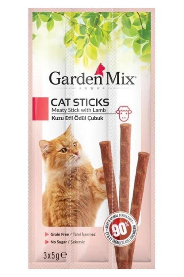 Garden Mix Kuzu Etli Kedi Stick Ödül 3x5G 10 - Image 1