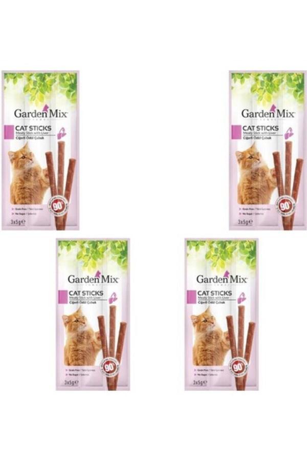 Garden Mix Ciğerli Kedi Stick Ödül 3x5 Gr X 4 Adet - Image 1
