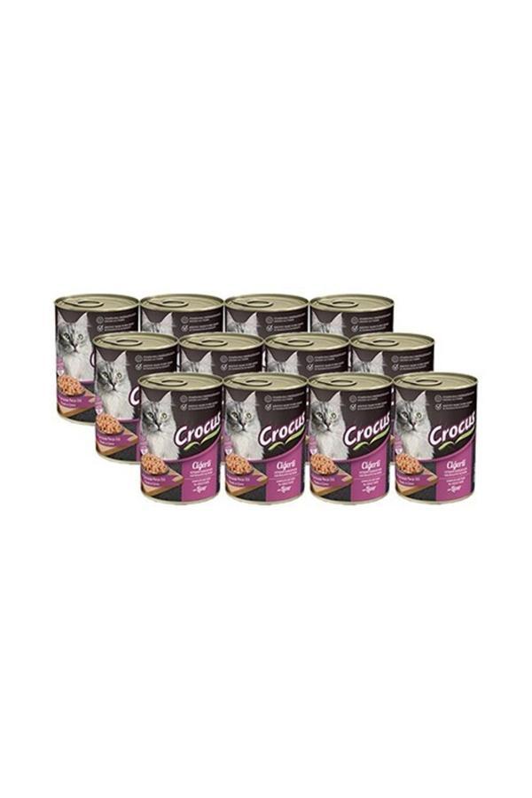 Crocus Ciğerli Yetişkin Kedi Yaş Mama 400 Gr X 12 Adet - Image 1