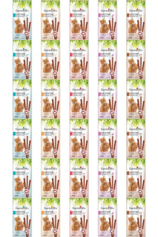 Garden Mix Karışık Stick Kedi Ödülü 3X5Gr - 30 Paket - Image 1