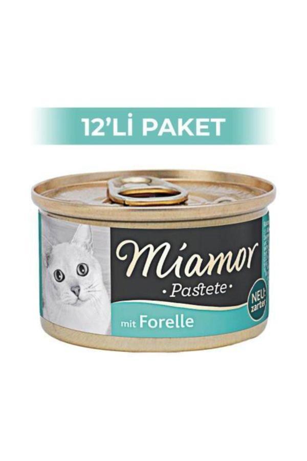 Miamor Pastete Alabalıklı Konserve Yetişkin Kedi Maması 85 G 12 Adet - Image 1