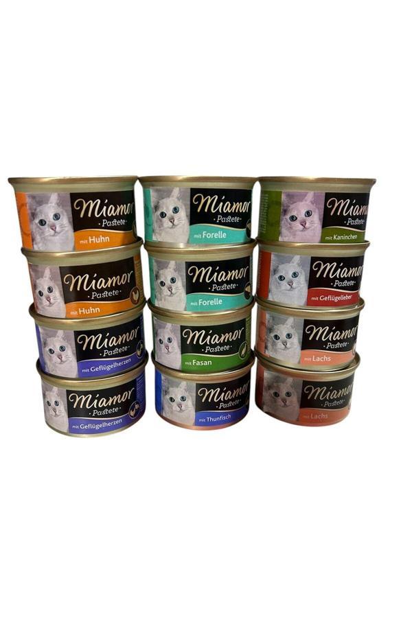Miamor Pastete Konserve Kedi Maması Yaş Kedi Maması 12X85Gr Karma Paket - Image 1