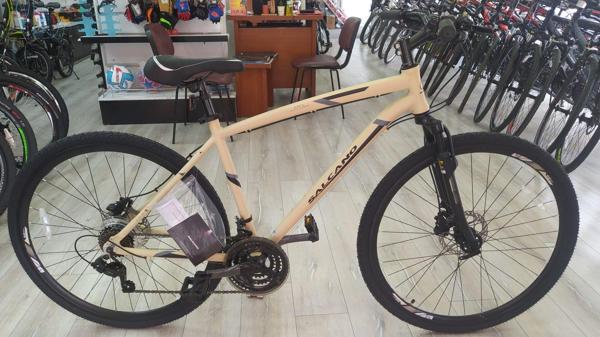 Salcano City Explorer HD 21 Vites Hidrolik Disk fren 19" gezi şehir bisikleti KREM - Image 1