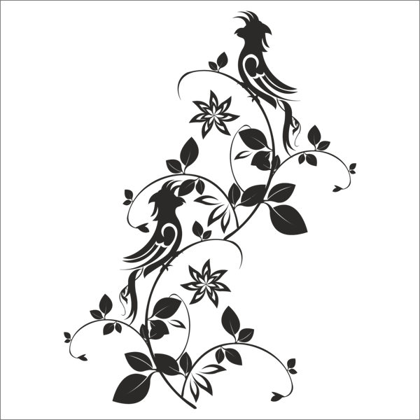 AĞAÇ VE GÜL RESİMLERİ FOLYO STİCKER 80cm Uzunluk - Image 1