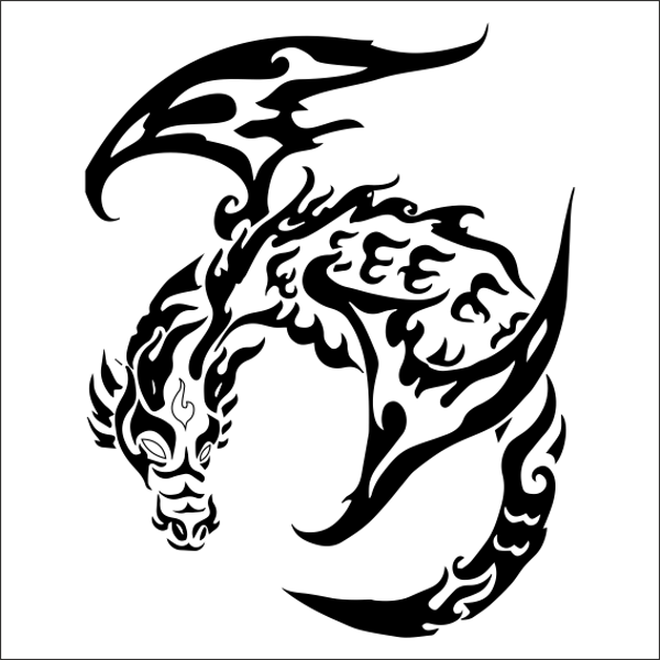 EJDERHA  FOLYO STİCKER 130cm Uzunluk - Image 1