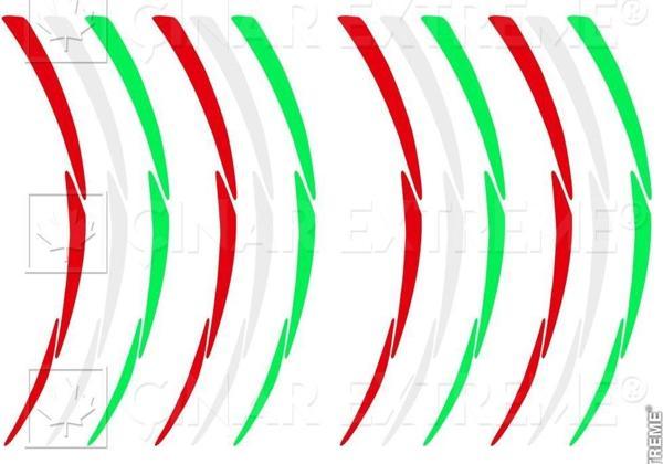 Italy Desing 3 Renk 3 Parçalı Reflektif Jant Şeridi Çınar Extreme - Image 1