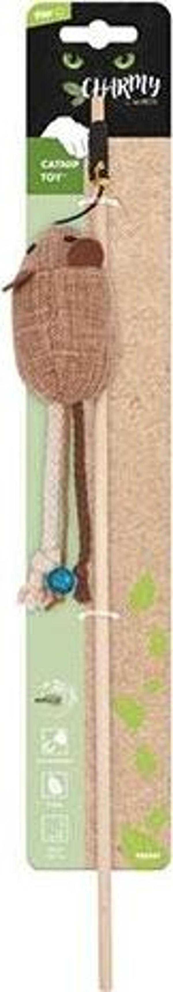 M-Pets Charmy Catnip ve Matatabili Fare Olta Kedi Oyuncağı Kahverengi 17x6x3 Cm - Image 1