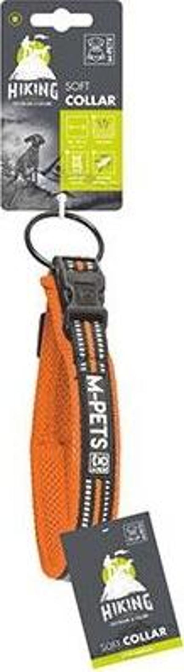 M-Pets Hiking Reflektörlü Köpek Boyun Tasması Turuncu Medium 40-50 Cm - Image 1