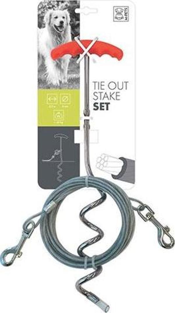 M-Pets Strong Bahçe Bağlama Halatı Kırmızı 4,5 Mt - Image 1