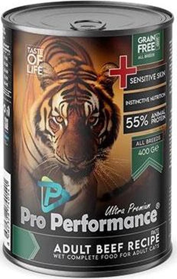 Pro Performance Ultra Premium Biftekli Yetişkin Kedi Konservesi 6 Adet 400 Gr - Image 1