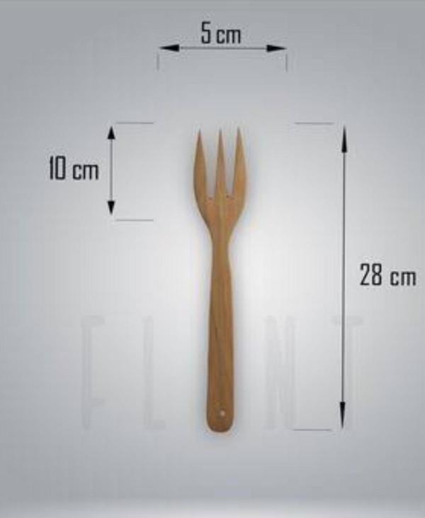 Kademgiller Bote1872 Cilalı Ahşap Servis Çatal 

28Cm - Image 1