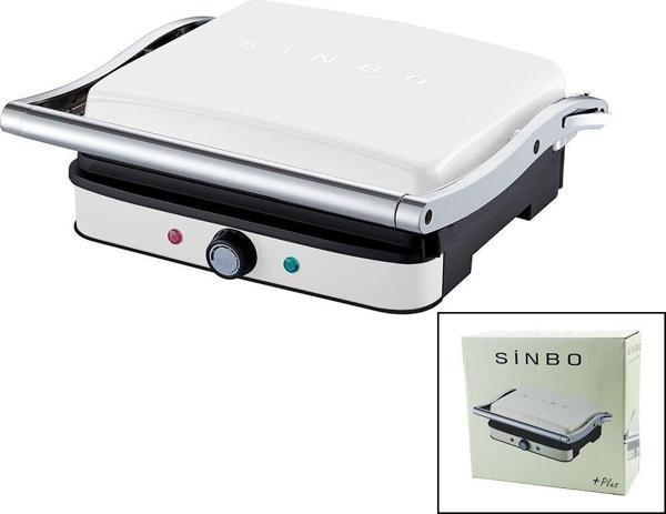 BEYAZ IZGARA VE TOST MAKİNESİ AYARLANABİLİR ISI 180 DERECE AÇILABİLİR ÜST GÖVDE SSM-2571 (5060) - Image 1