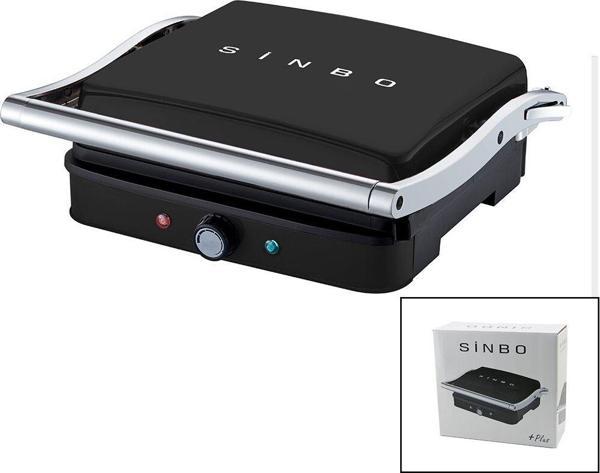 SİYAH IZGARA VE TOST MAKİNESİ AYARLANABİLİR ISI 180 DERECE AÇILABİLİR ÜST GÖVDE SSM-2571 (5060) - Image 1