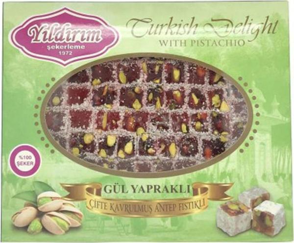 300 gr. Duble Antep Fıstıklı Gül Lokumu - Image 1